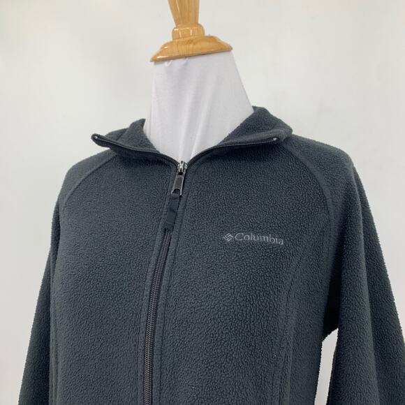 Columbia Jacket Womens M Medium Washed Black Benton Springs Full Zip Fleece - Picture 3 of 13